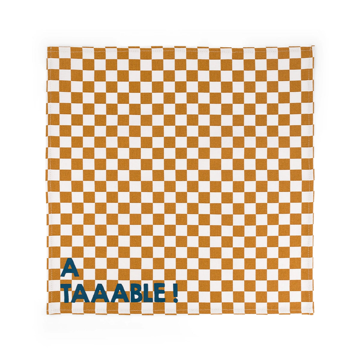 Pack of 2 napkins - Josephine Checkerboard Caramel A taaable !