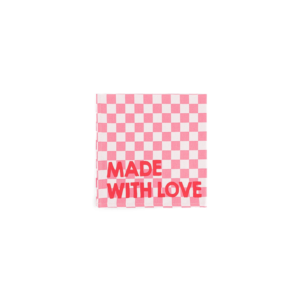 Pack of 2 napkins - Josephine Checkerboard Strawberry Made with love