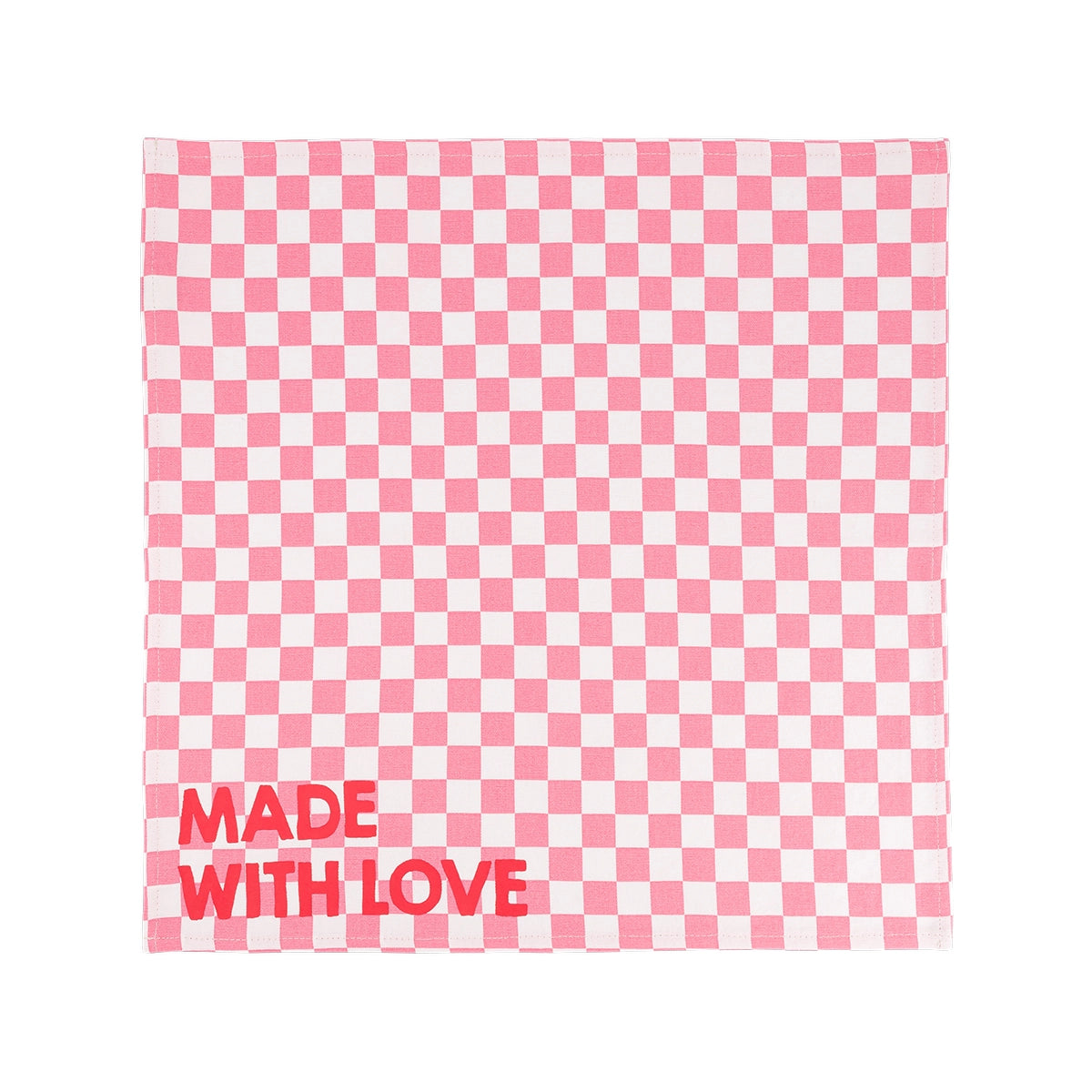 Pack of 2 napkins - Josephine Checkerboard Strawberry Made with love