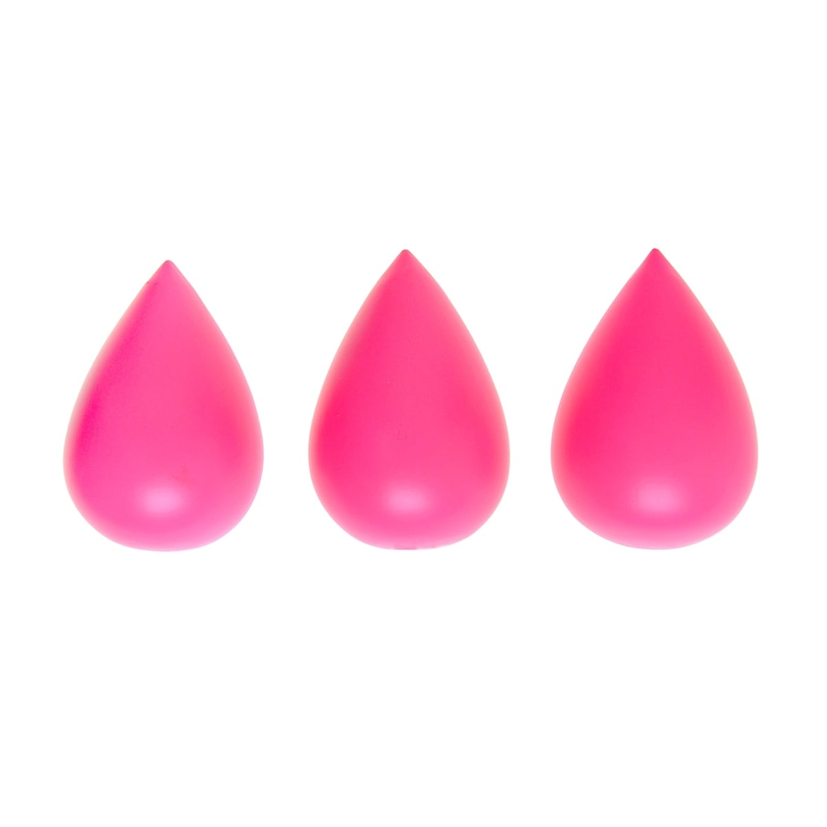 Set of 3 coat hooks - Neon Pink drop