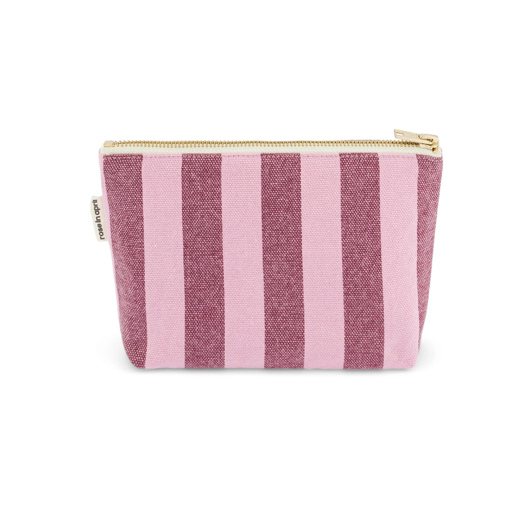 Trousse - Sofia Rayures Bordeaux / Bubble pink