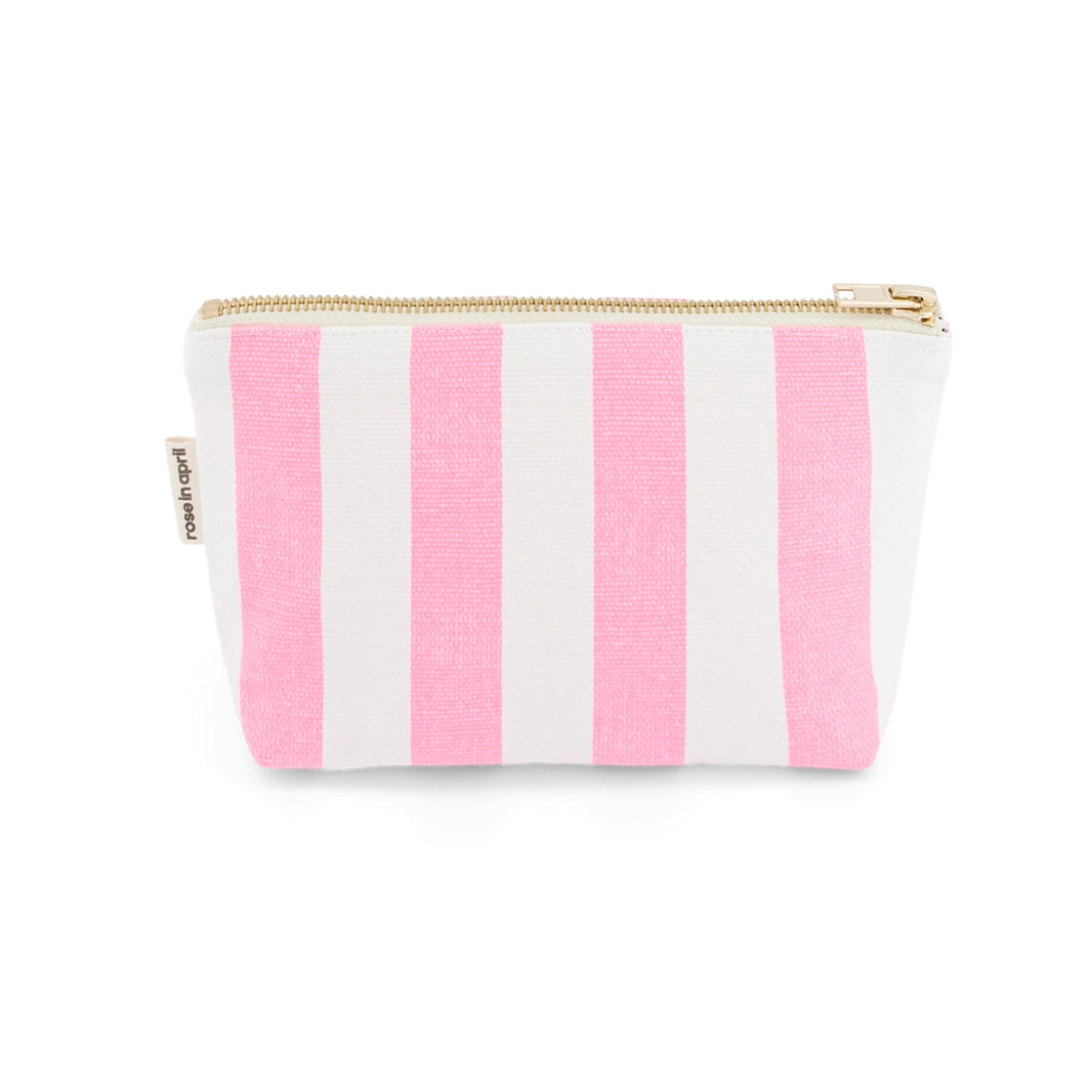 Trousse - Sofia Rayures Rose fluo