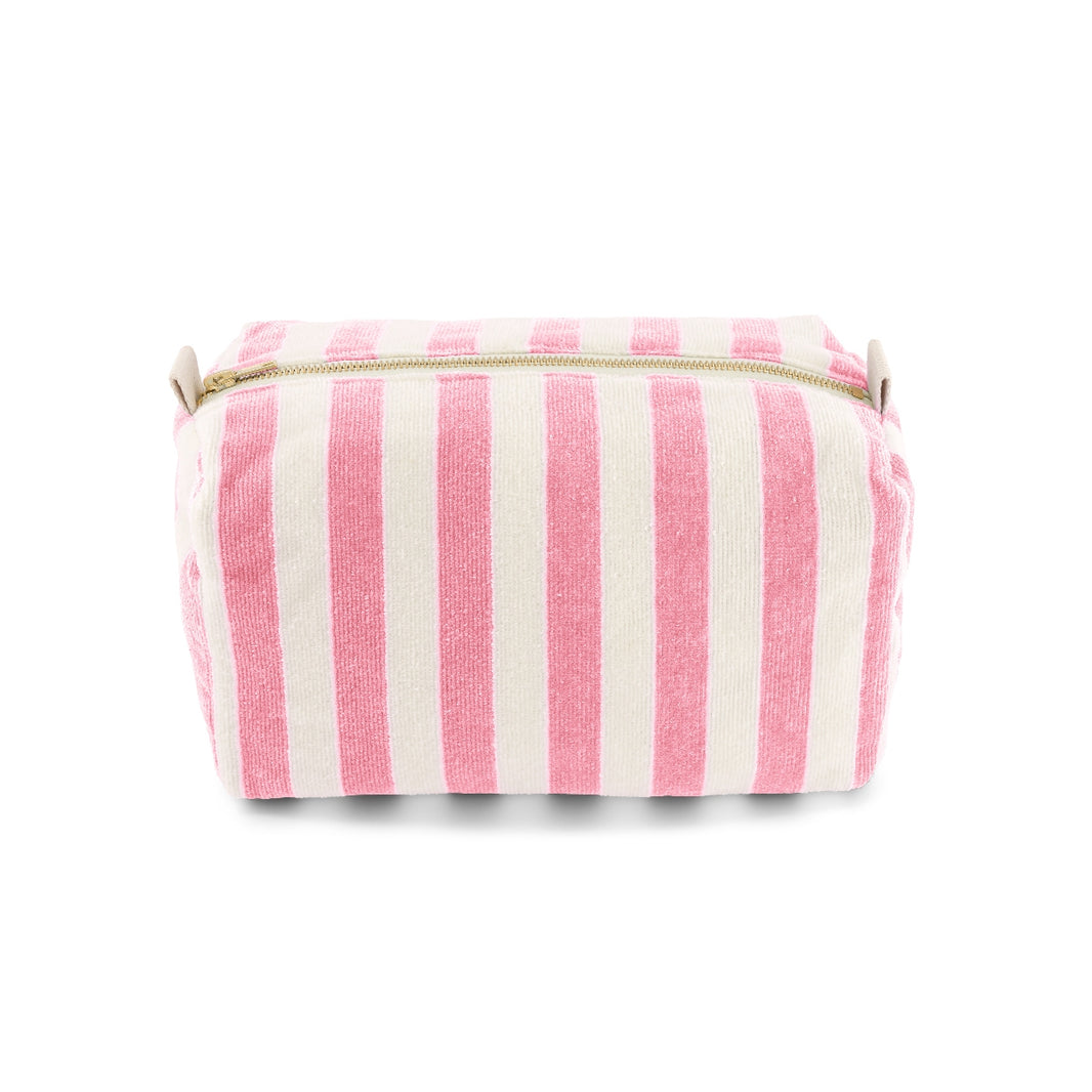 Wash bag - Vic Strawberry Stripes terry