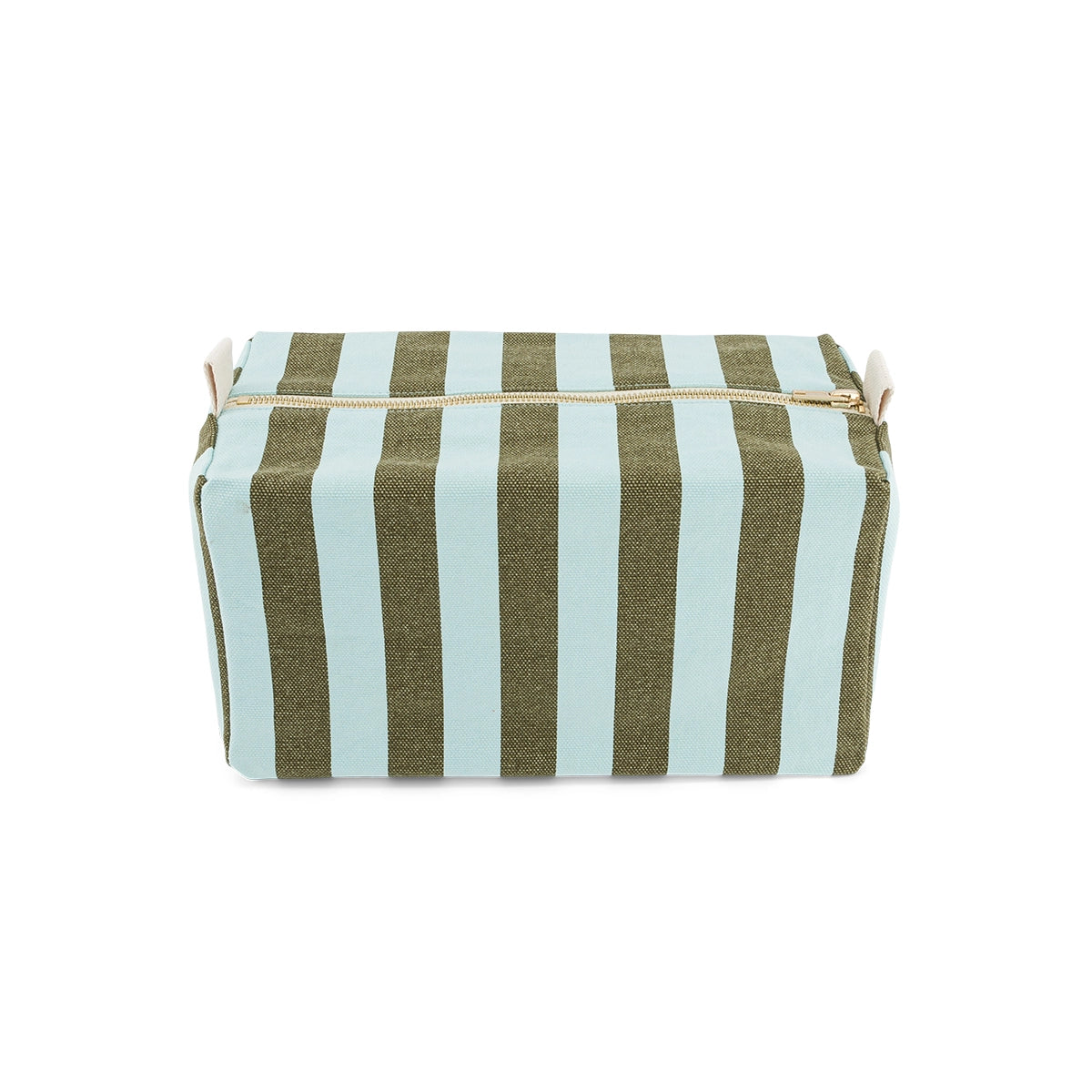 Trousse de toilette - Vic Rayures Aqua / Olive