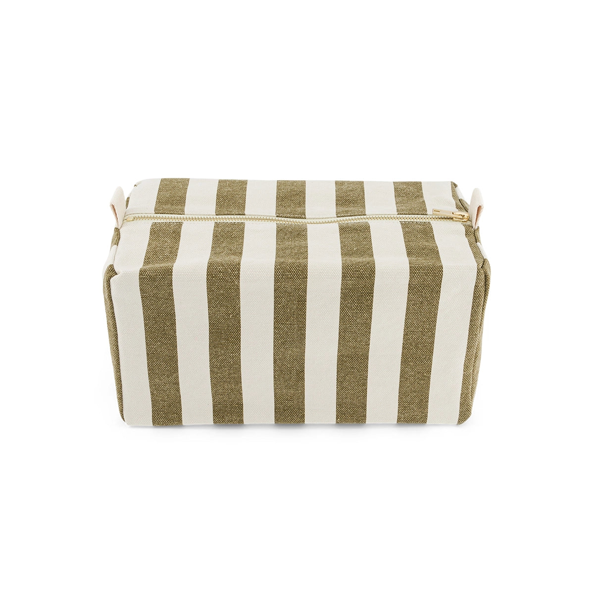 Trousse de toilette - Vic Rayures Olive / Greige