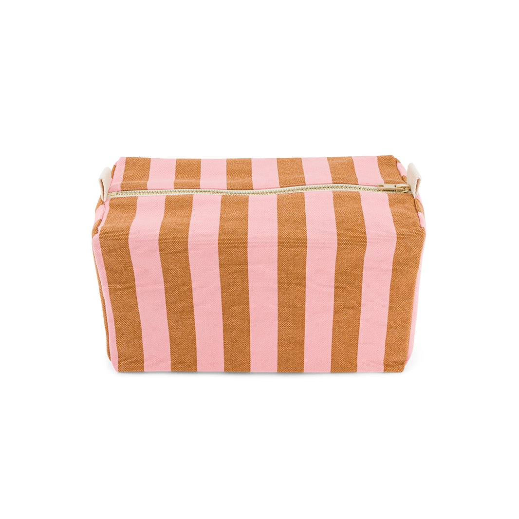 Trousse de toilette - Vic Rayures Caramel / Strawberry